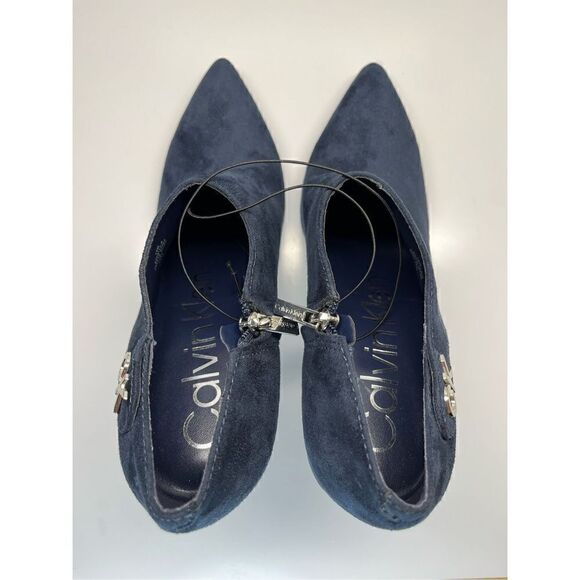 Calvin Klein KChally Ankle Boots, Women's Size 10M, Blue Booties Heels (G7) - Picture 11 of 11